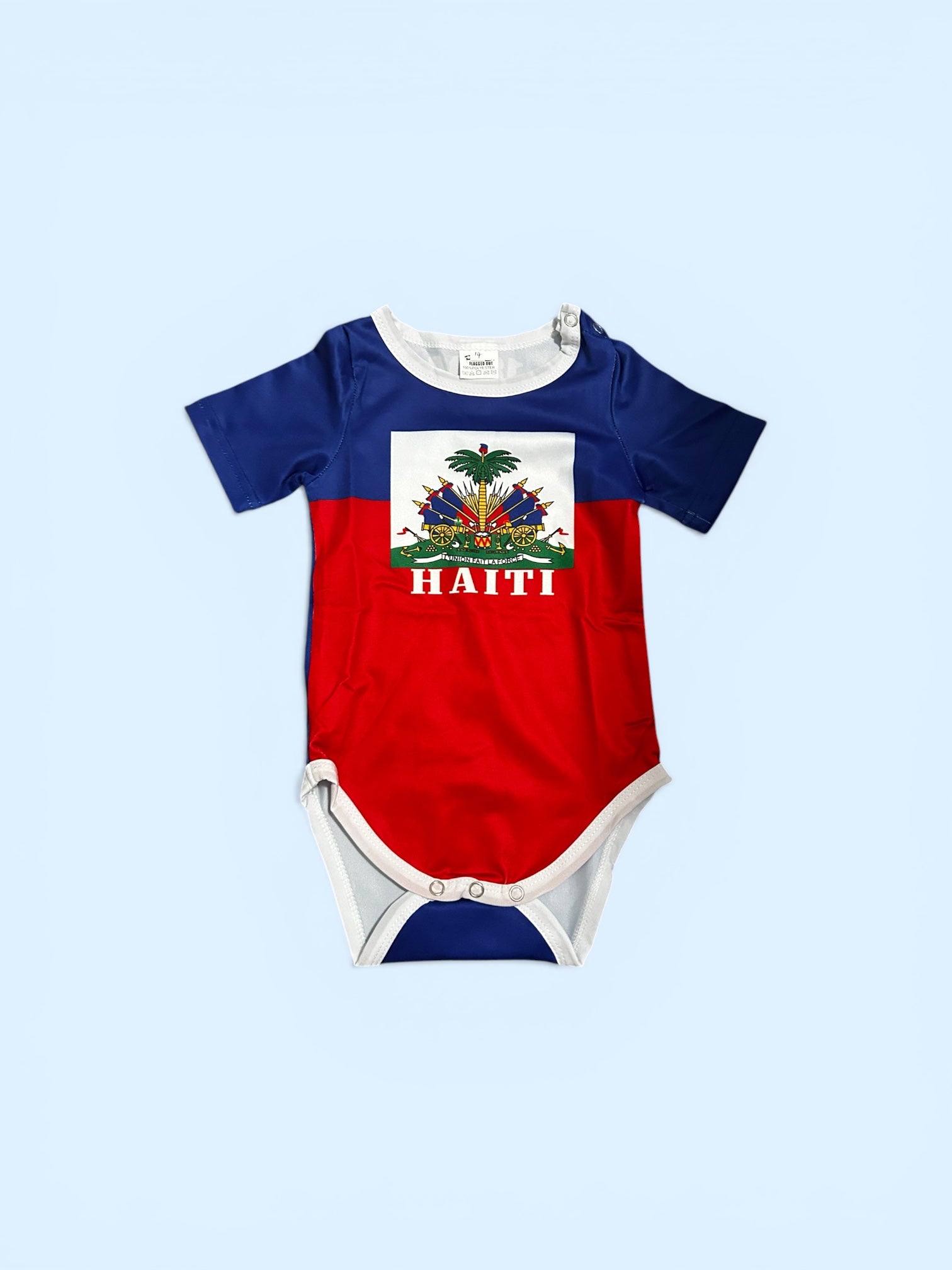 Haitian Flag Baby Onesie (18 Month) (14 month) Unisex/ Haitian Flag Collection