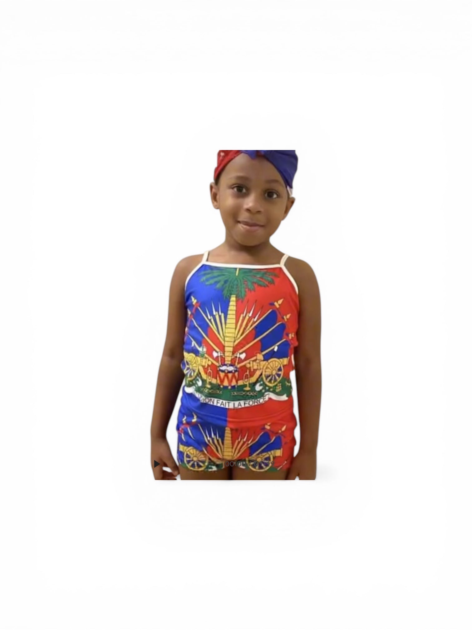 Toddler Girl Haitian 2-Piece Outfit – Summer Set (5T)