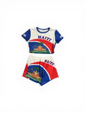 Haitian 1804 Crop Top & Short set Youth/ Teen Summer Wear