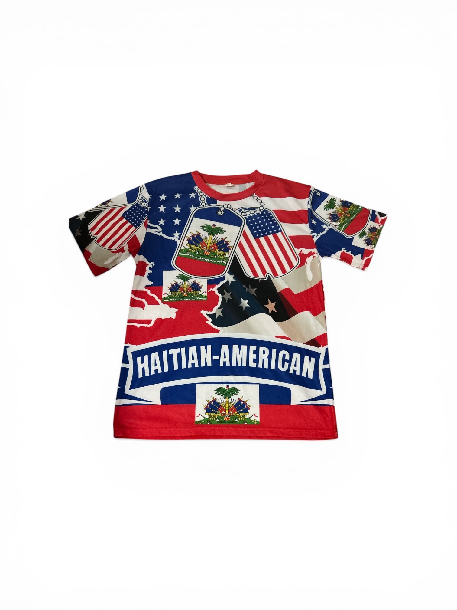 Haitian-American Flag T-Shirt – Cultural Pride Collection (Unisex)