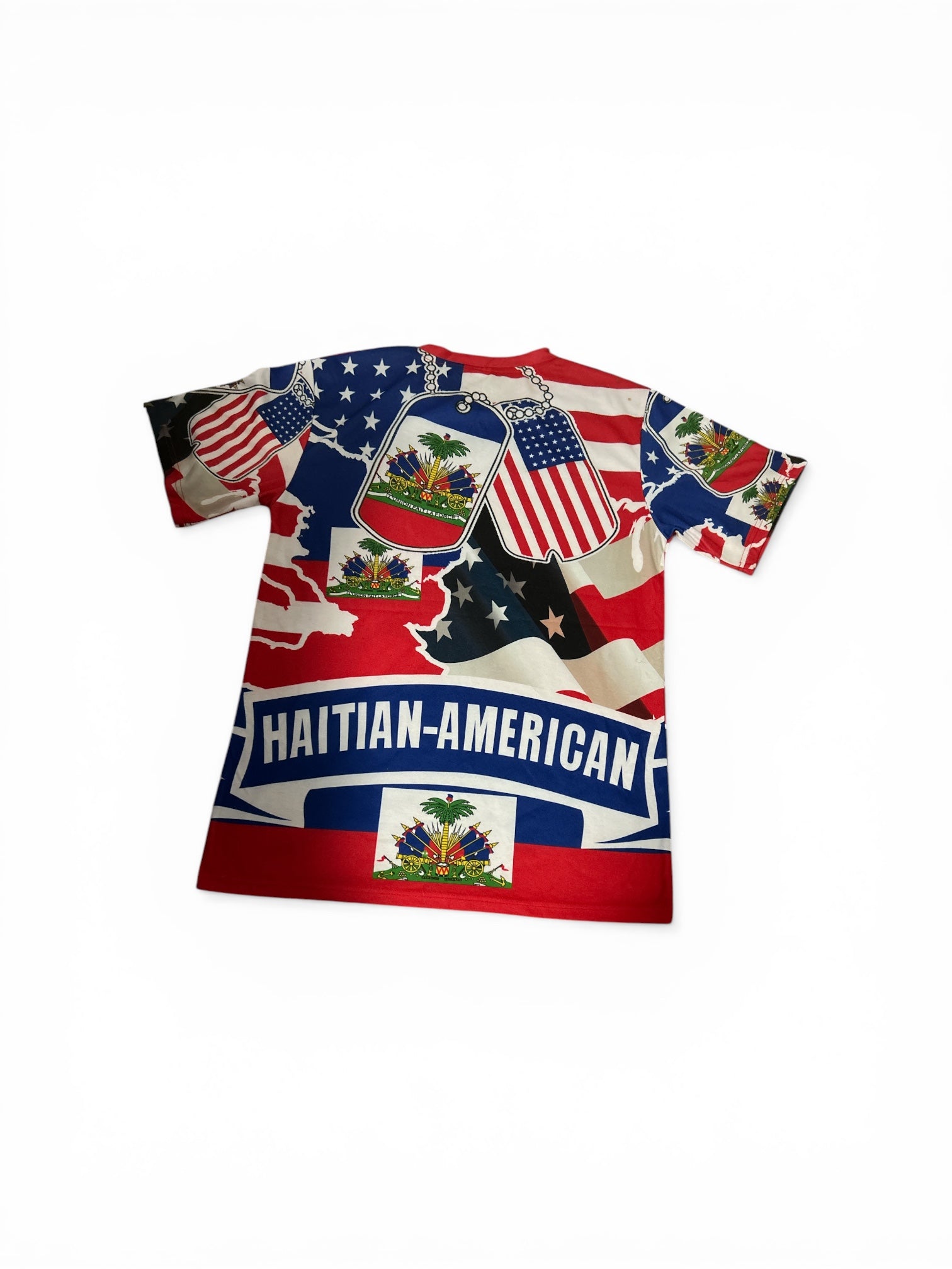 Haitian-American Flag T-Shirt – Cultural Pride Collection (Unisex)
