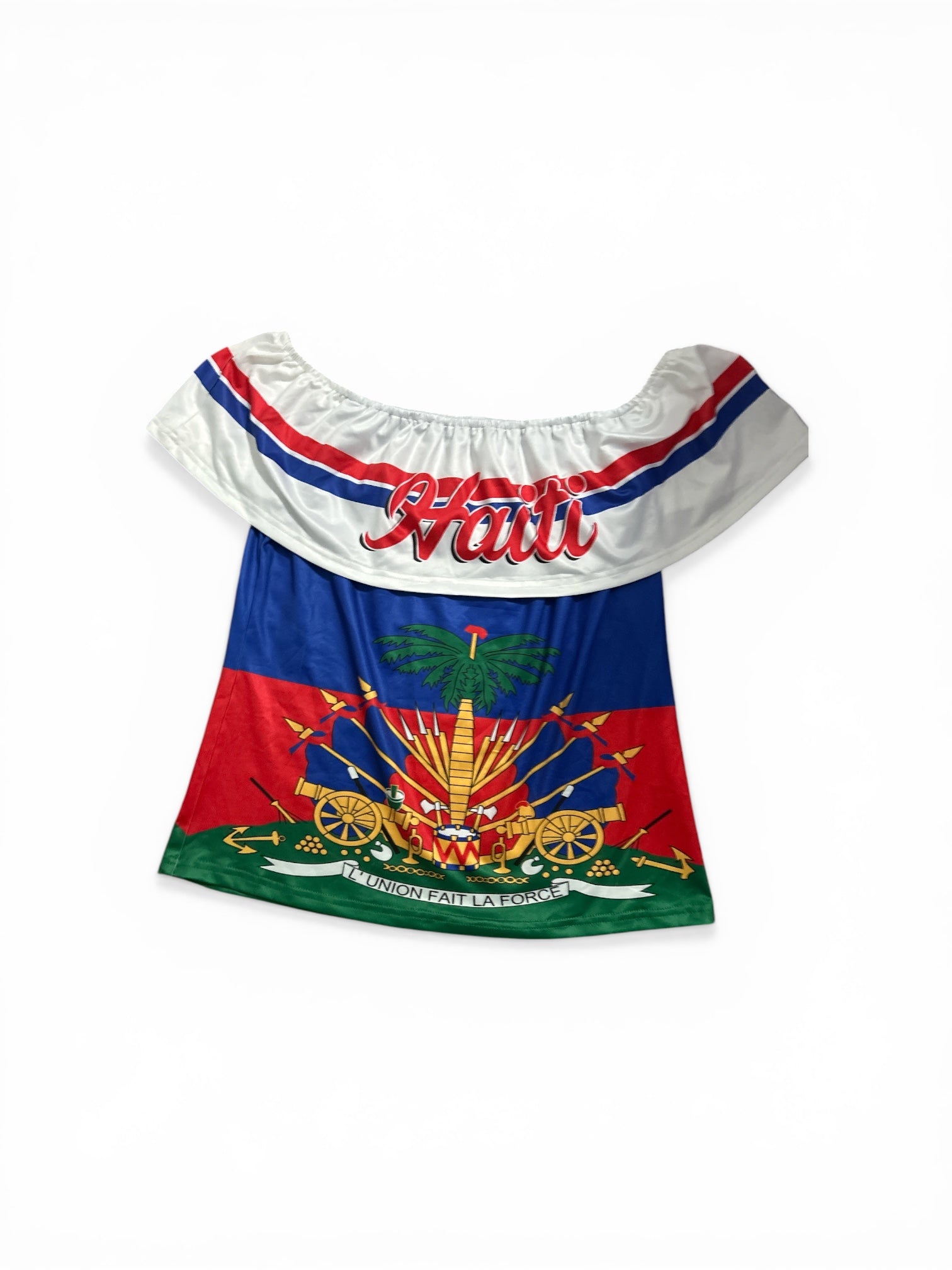 Women's Haitian OFF-Shoulder Fitted Top Stretchy T-Shirt Style