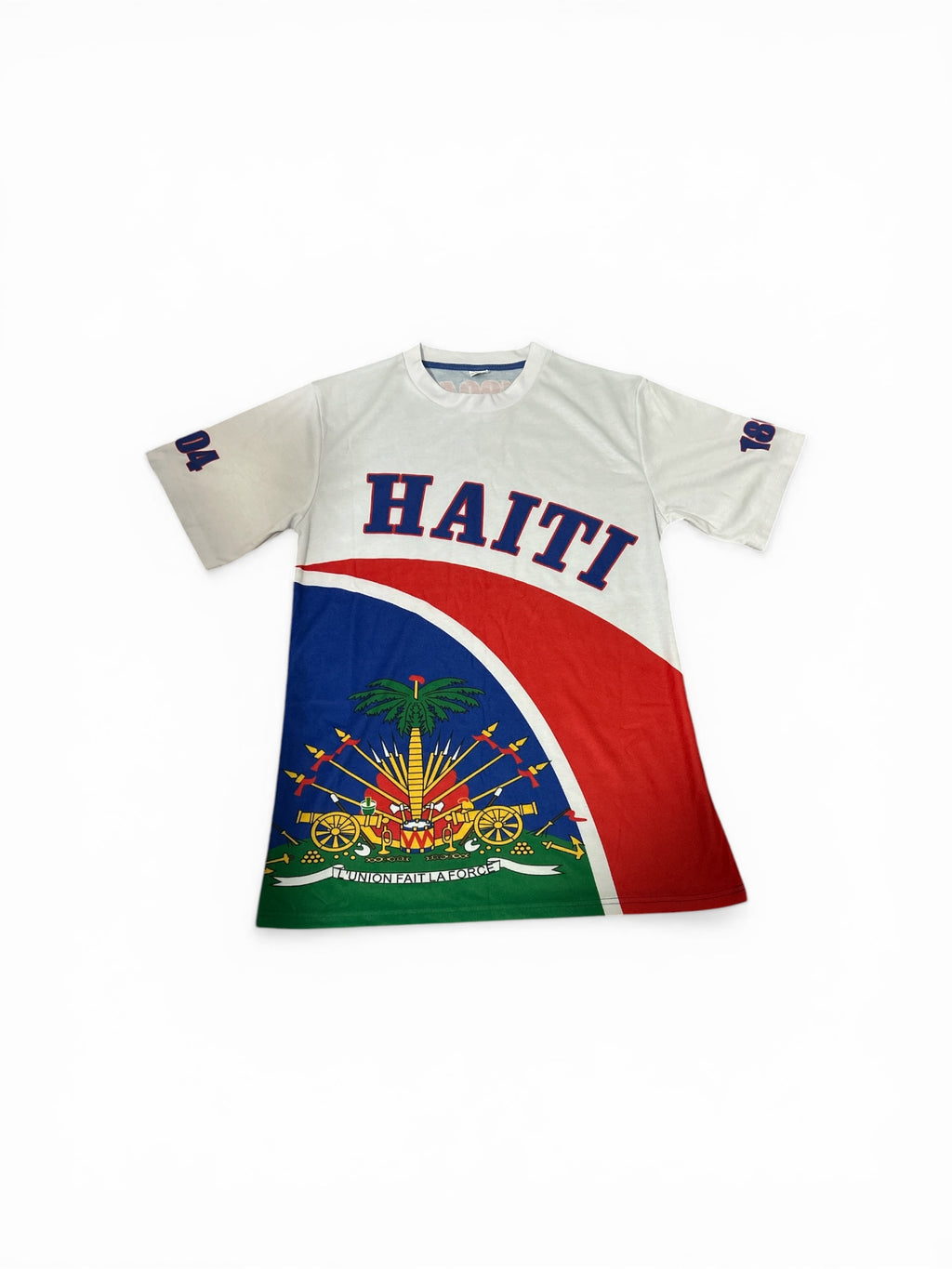 Men’s Haiti 1804 T-Shirt – Haitian Pride Shirt (White/Blue/Red)
